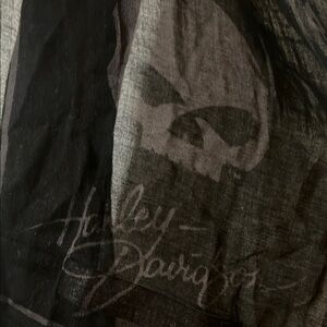 Harley Davidson Black Skull Pattern Scarf